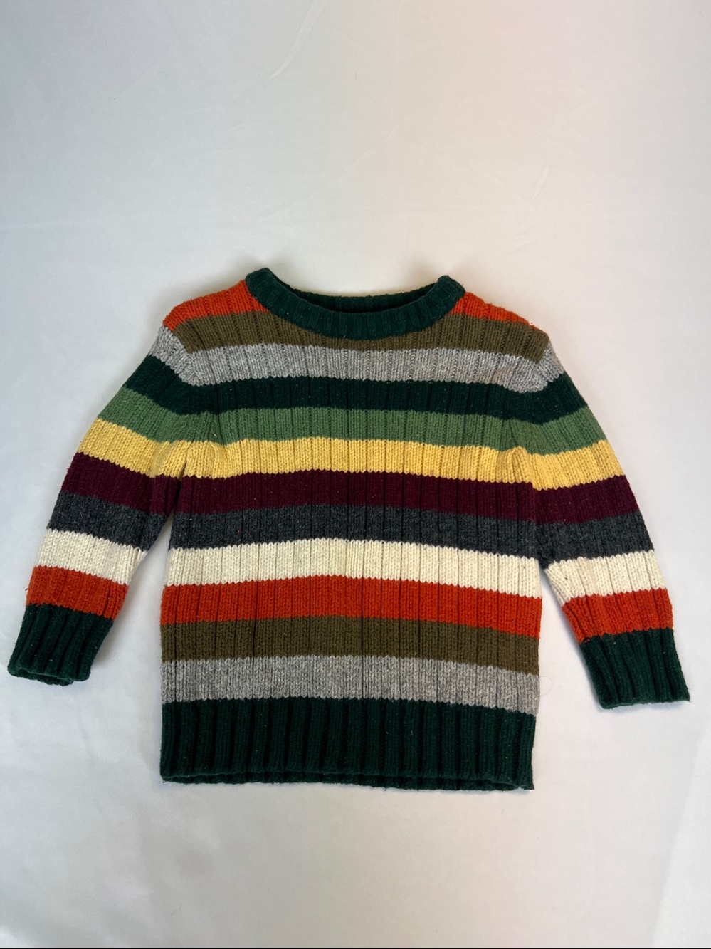 Vintage 2005 Baby Gap Boys Bold Striped Sweater 18-24 Months EUC Green Yellow